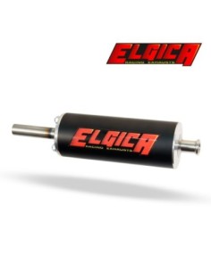 Silenziatore Terminale Marmitta ELGICA Anodizzato Nero per Minimoto