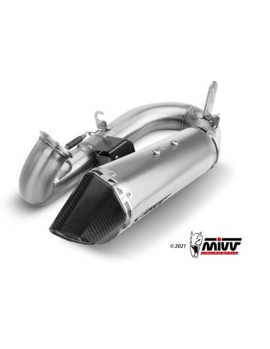 Terminale Scarico Slip-On Mivv Delta Race Inox per Ducati Panigale V2 dal 2022 al 2024