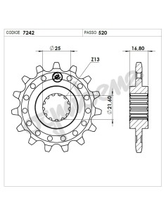 Kit Trasmissione DID per Honda NC 750 X DTC dal 2014 376080000 2