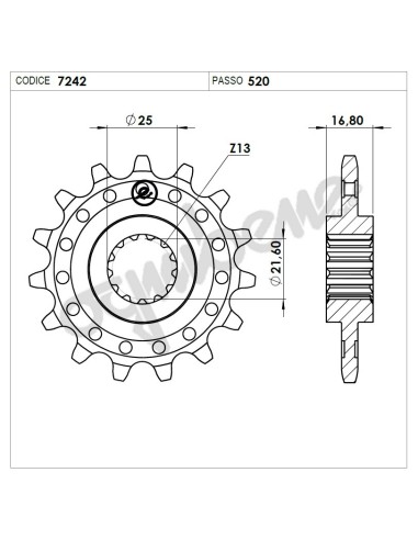 Kit Trasmissione DID per Honda NC 750 X DTC dal 2014 376080000