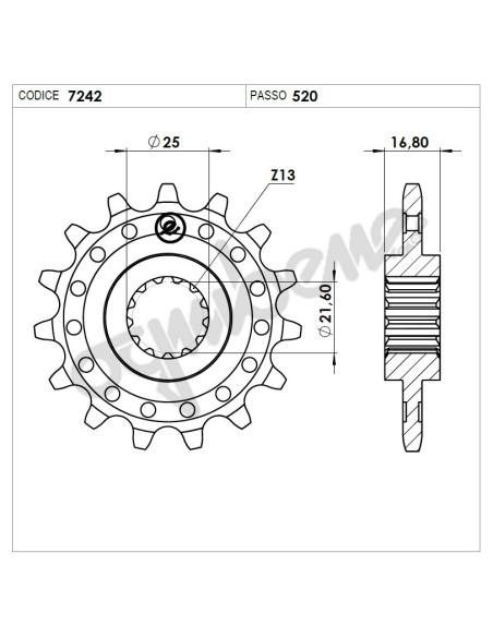 Kit Trasmissione DID per Honda NC 750 S dal 2014 al 2020 376081000