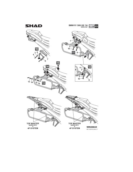 Telaietti SHAD 4P System per BMW R1300 GS W0RG144P